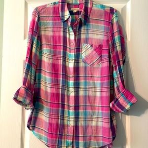 Merona 3/4 sleeve pastel button down shirt